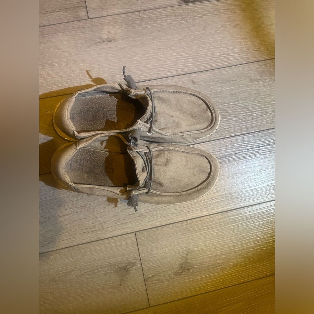 Grey hey dude shoes